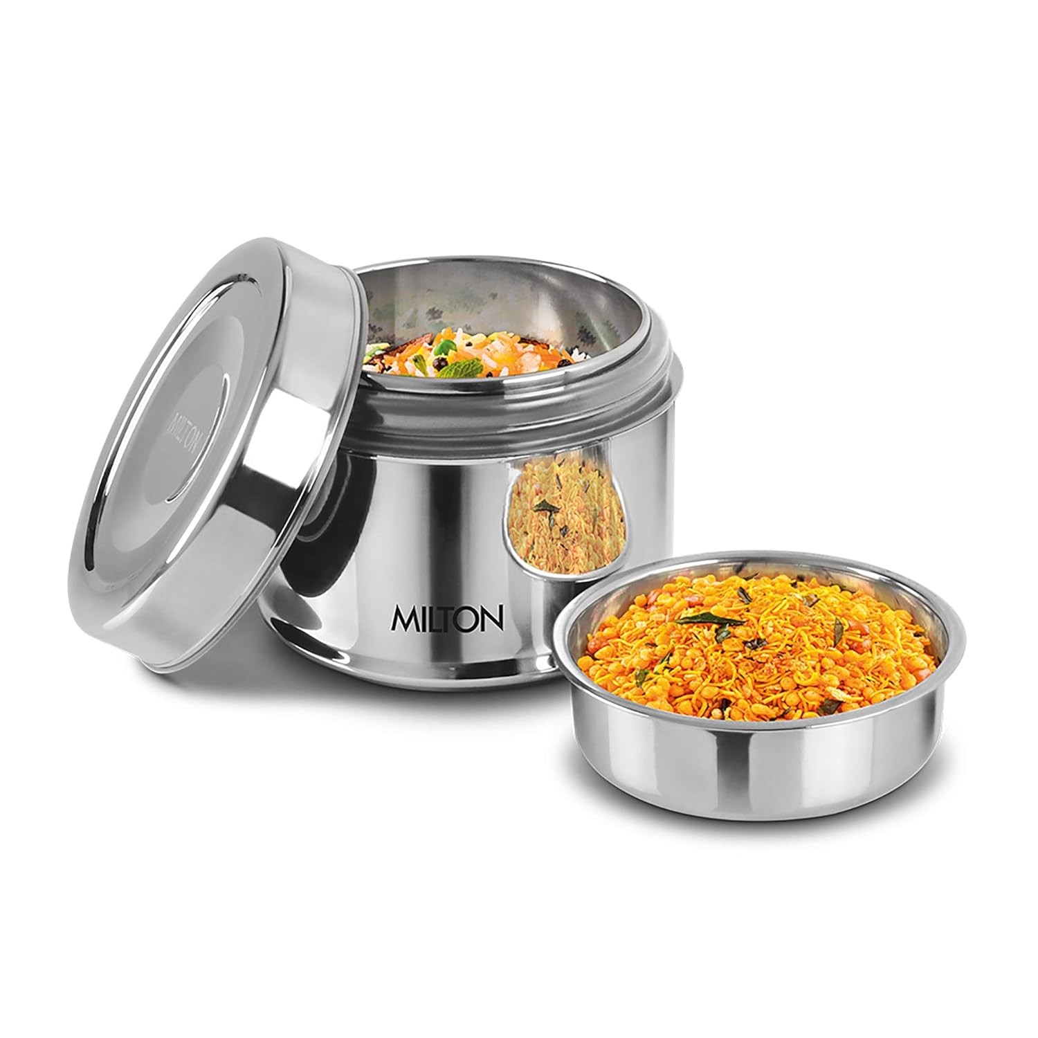 STEEL SNACK 800ML TIFFIN(AM-STSN800SS111-BM)